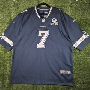 Nike Dallas Cowboys Diggs #7 NFL On Field Jersey Mens 5XL Blue Football Nike